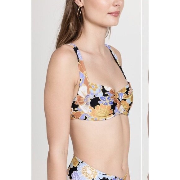 L Space Bikini Top Women Tropical Vacation Sugar Floral Spice Camellia Small - Picture 5 of 9